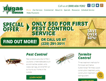 Tablet Screenshot of dugaspestcontrol.com